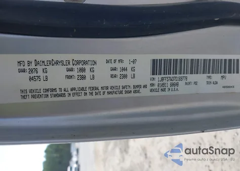 2007 Jeep Compass Limited z USA, uszkodzony, nr VIN 1J8FF57W37D169778